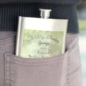 Personalisierter Emerald Wedding Classic Flask Flachmann (Beispiel)