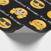 Personalisierter Emoji-Text/Nachricht Geschenkpapier (Ecke)