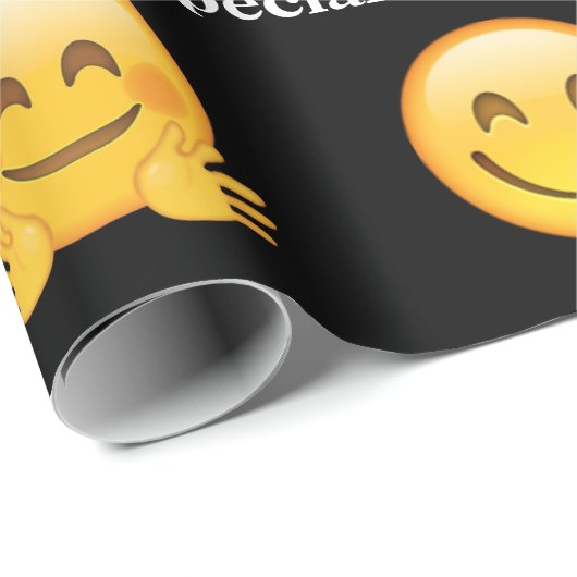 Personalisierter Emoji-Text/Nachricht Geschenkpapier (Rolleneckpunkt)
