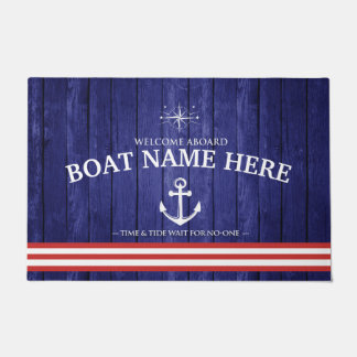 Personalisierter Empfang an Bord Blue Boat Türmatt Fußmatte