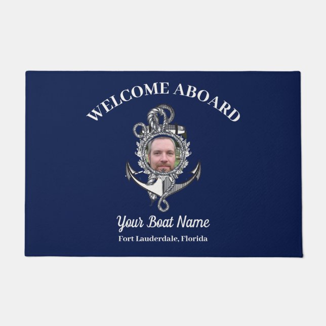 Personalisierter Empfang an Bord Fußmatte (Vorderseite)