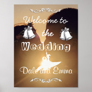 Personalisierter Empfang beim Hochzeitsposter Poster