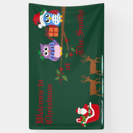 Personalisierter Empfang beim Weihnachtsbanner Banner (Vertikal)