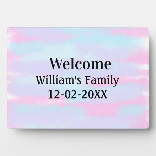 personalisierter Empfang Fotoplatte (Vorderseite)