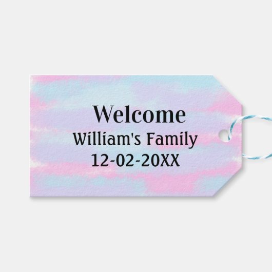 personalisierter Empfang Geschenkanhänger (Vorderseite (Horizontal))