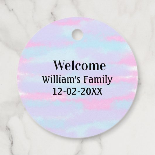 personalisierter Empfang Geschenkanhänger (Rückseite)