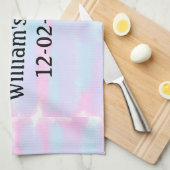 personalisierter Empfang Geschirrtuch (Viertel Falte)