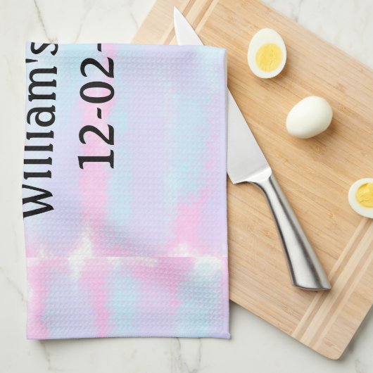 personalisierter Empfang Geschirrtuch (Viertel Falte)