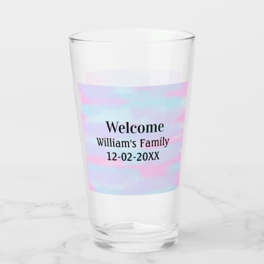 personalisierter Empfang Glas (Rückseite)