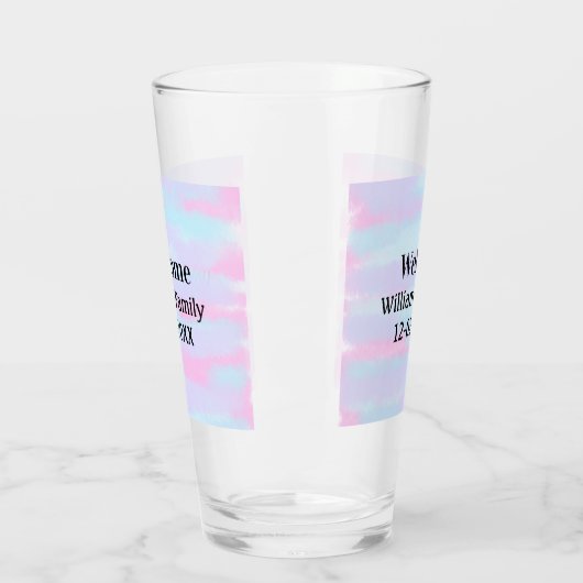 personalisierter Empfang Glas (Links)