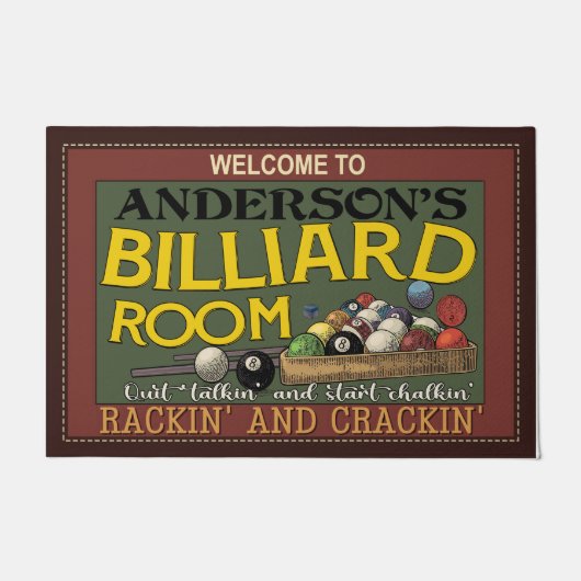 Personalisierter Empfang im Billiardzimmer Türmatt Fußmatte (Vorderseite)