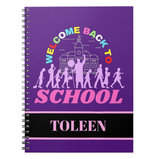 Personalisierter Empfang in der Schule Notizblock (Vorderseite)