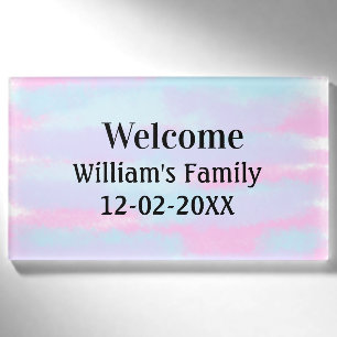 personalisierter Empfang Namenschild
