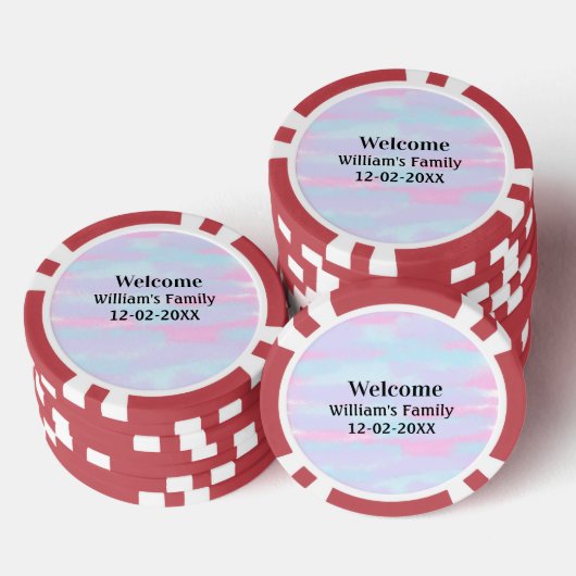 personalisierter Empfang Pokerchips (Stapel)
