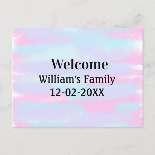 personalisierter Empfang Postkarte (Vorderseite)