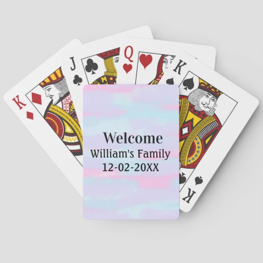 personalisierter Empfang Spielkarten (Rückseite)