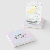 personalisierter Empfang Steinuntersetzer (Seitenansicht)