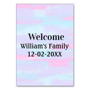 personalisierter Empfang Tischnummer