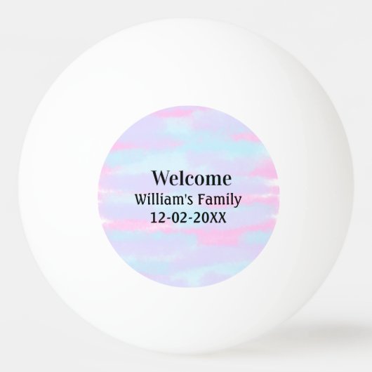 personalisierter Empfang Tischtennisball (Vorderseite)