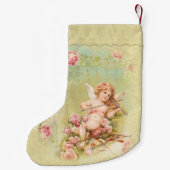 Personalisierter Engel, der Violinen-Rosen spielt Kleiner Weihnachtsstrumpf (Rückseite)