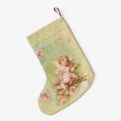 Personalisierter Engel, der Violinen-Rosen spielt Kleiner Weihnachtsstrumpf (Rückseite (Hängend))