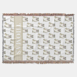 Personalisierter Englischer Bulldogge (Gestreift) Decke