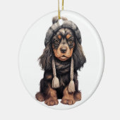Personalisierter englischer Cocker Spaniel Dog Art Keramik Ornament (Links)