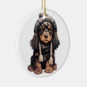 Personalisierter englischer Cocker Spaniel Dog Art Keramik Ornament (Rechts)