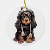 Personalisierter englischer Cocker Spaniel Dog Art Keramik Ornament (Vorne)
