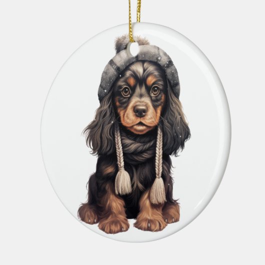 Personalisierter englischer Cocker Spaniel Dog Art Keramik Ornament (Links)