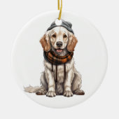 Personalisierter englischer Setter Dog Keramik Ornament (Vorne)
