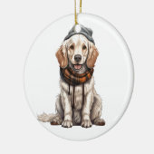 Personalisierter englischer Setter Dog Keramik Ornament (Links)