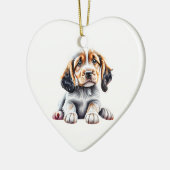Personalisierter englischer Setter Puppy Keramik Ornament (Links)