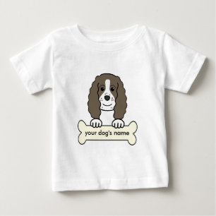 Personalisierter englischer SpringerSpaniel Baby T-shirt