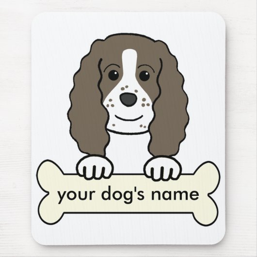 Personalisierter englischer SpringerSpaniel Mousepad (Vorne)
