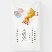 Personalisierter Enten-Geburtstags-Hintergrund, En Banner (Vertikal)