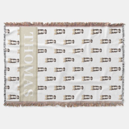 Personalisierter Entlebucher-Berghund Decke (Vorderseite)