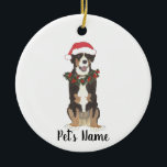 Personalisierter Entlebucher-Berghund Keramik Ornament<br><div class="desc">Machen Sie die schöne Liste in diesem Jahr mit einem personalisierten Ornament Ihres Lieblings-Kleinen-Hundelf! Für die süßesten Geschenke,  paaren Sie es mit einem passenden Kunstdruck oder einem anderen Artikel aus meiner Sammlung!</div>