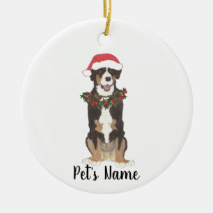 Personalisierter Entlebucher-Berghund Keramik Ornament
