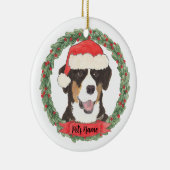 Personalisierter Entlebucher-Berghund Keramik Ornament (Rechts)