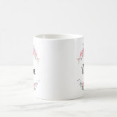 Personalisierter Entwurf mit Blumengrenze Kaffeetasse (Mittel)