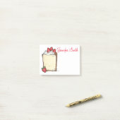 Personalisierter Erdbeerenkuchen Post-it Klebezettel (Auf Schreibtisch)