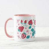 Personalisierter Erdbeermuster-Name-Becher – Indiv Tasse (Links)