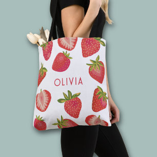 Personalisierter Erdbeername Tasche
