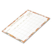 Personalisierter Erdiger Floraler Familienplaner-K Notizblock (angewinkelt)