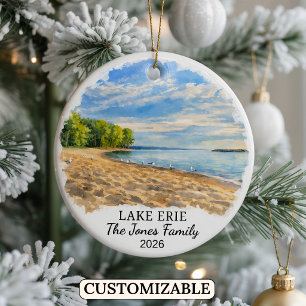 Personalisierter Eriesee, Maßgeschneidertes Pennsy Keramik Ornament