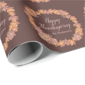 Personalisierter Erntedank | Aquarellfarbene Herbs Geschenkpapier (Rolleneckpunkt)