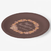 Personalisierter Erntedank | Aquarellfarbene Herbs Pappteller (Schrägansicht)