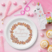 Personalisierter Erntedank | Aquarellfarbene Herbs Pappteller (Party)