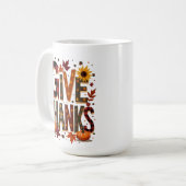 Personalisierter Erntedank - Danke Kaffeetasse (Vorderseite Links)